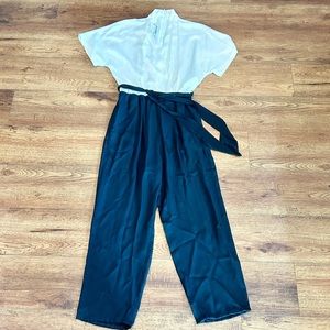 VINTAGE Black and White Jumpsuit